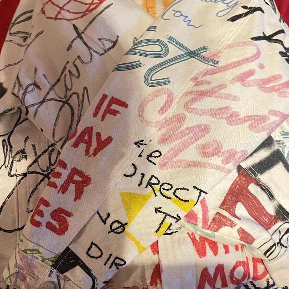 Scribble Denim Trucker Jacket - image 6